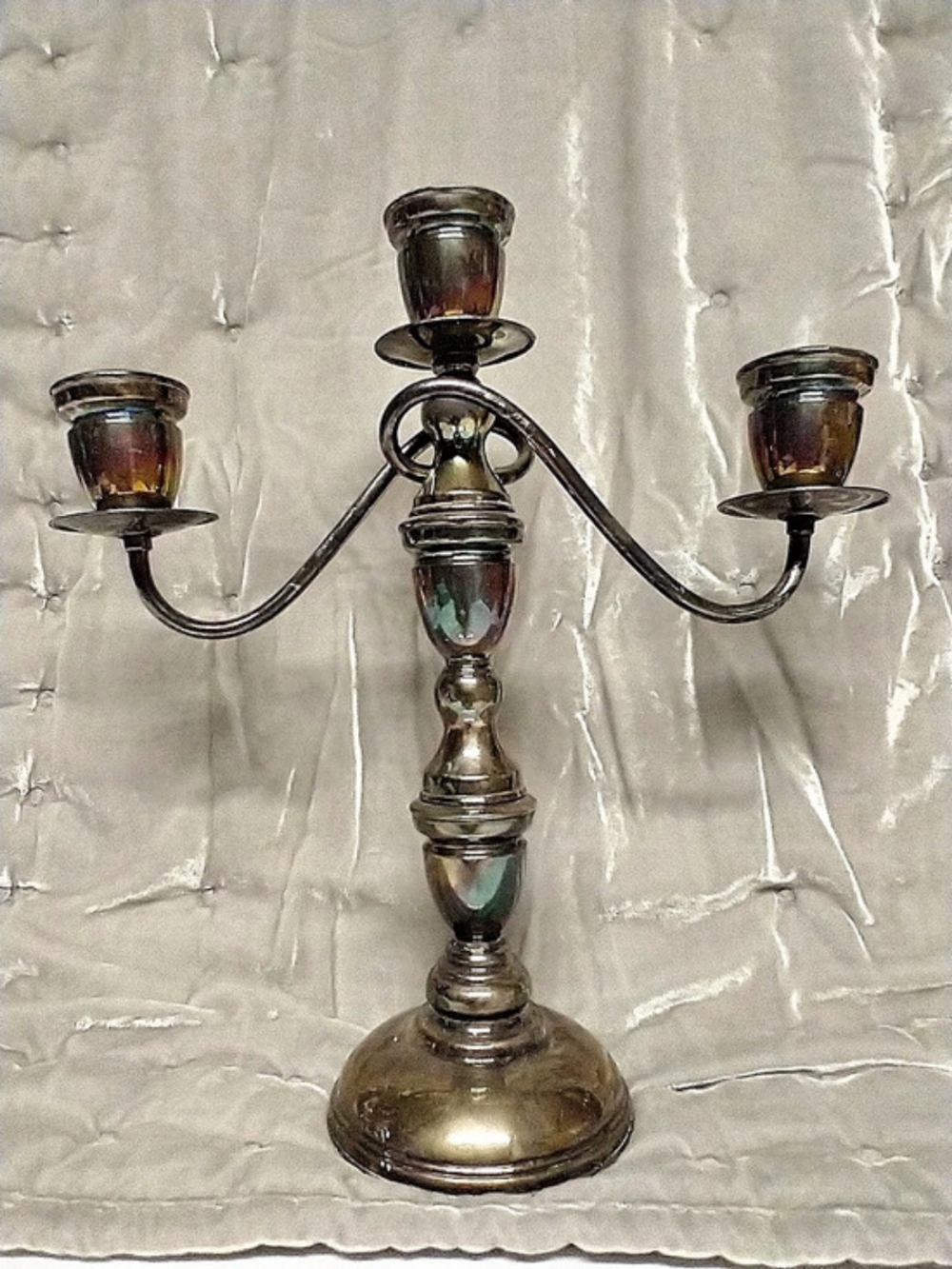 Miyata Three-Light Candelabra Sterling Silver 950
